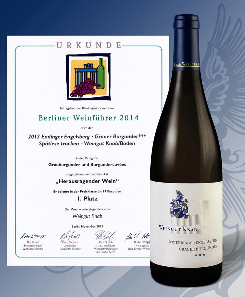 Grauburgunder Berliner Weinführer 1. Platz